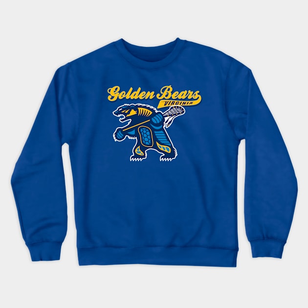 Golden Bears Logo #6 Crewneck Sweatshirt by Lacrosse & Motivational T-Shirts 